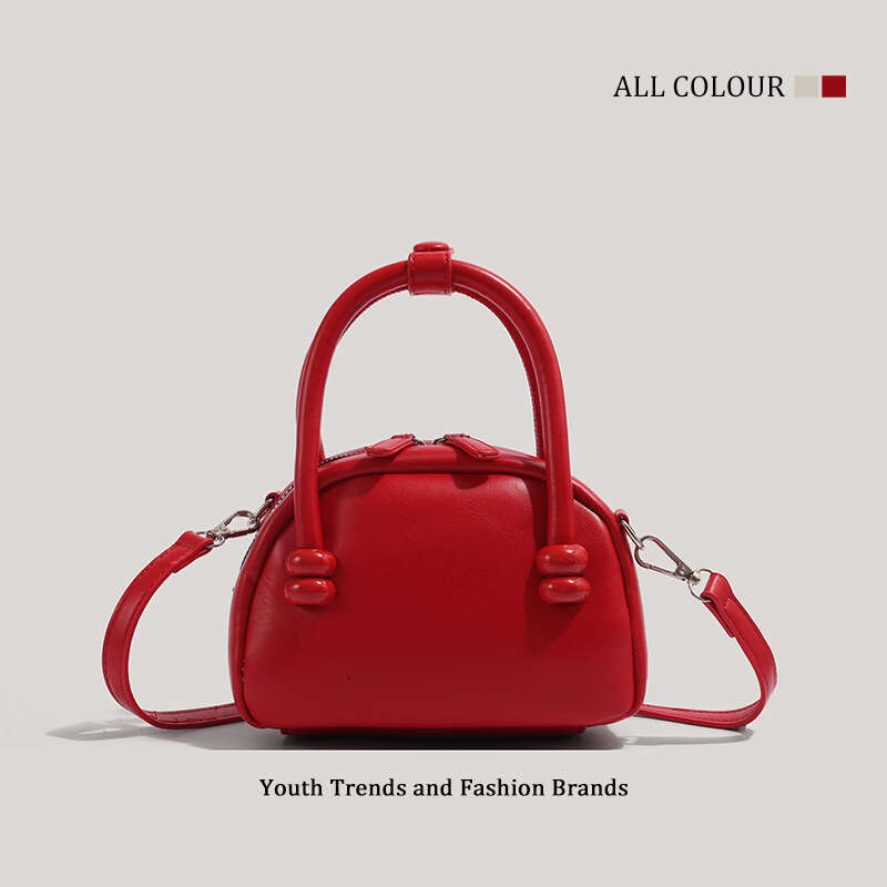 CHARHP&KEJNT Official Genuine Handheld Boston High-Quality Versatile Shoulder Crossbody Red Wedding Bag