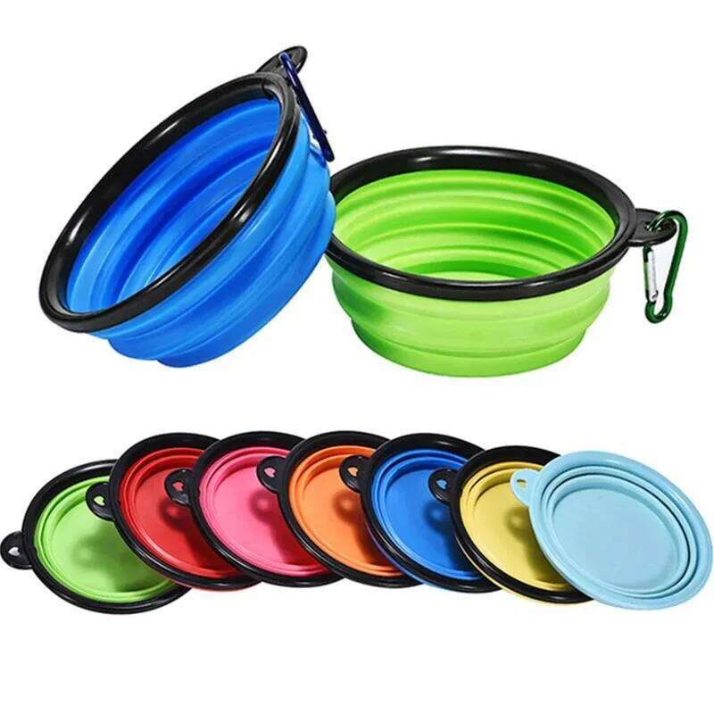 350mL Pet Folding Dog Supplies Outdoor Travel Portable Universal Food for Cats and Dogs Water Bowl 26Y0312