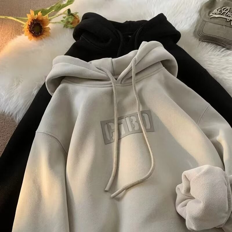 Trendy Brand Hooded Sweatshirt For Men Spring Autumn Winter New Style Loose Fit Fleece-lined Couple's Jacket Men's Designer Hoodie Long-slee