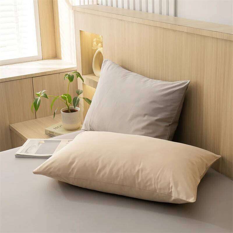 100% Cotton Simple Plain Bedding Set 3Pcs, 1 Duvet Cover with Zipper, Pillow Cases,Easy Care,1 and 2 People Bed Sizes H260312