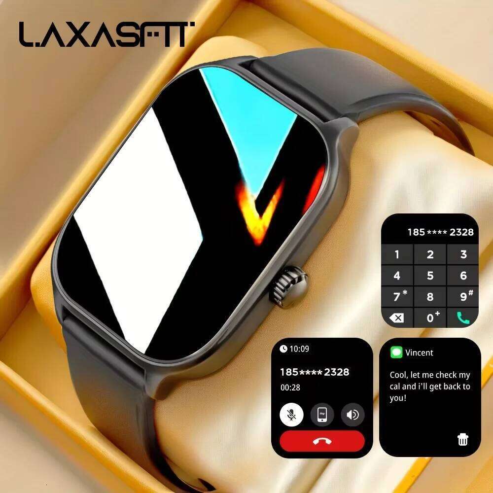 LAXASFIT Fashion Smart 2.01-inch HD Bluetooth Calling Custom Watch Faces Music Player Men and Women New 2025 smartwatch