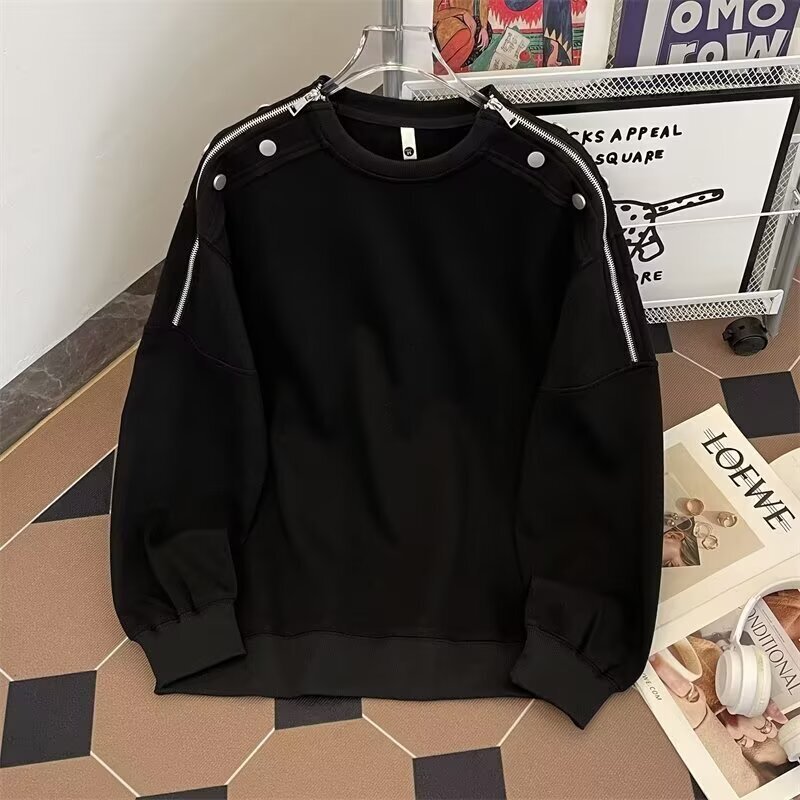 Designer Hoodie Niche Trendy Brand Men's Pullover Sweatshirt With A Cool And Casual Design For Spring And Autumn Featuring A Retro Feel With Zipp