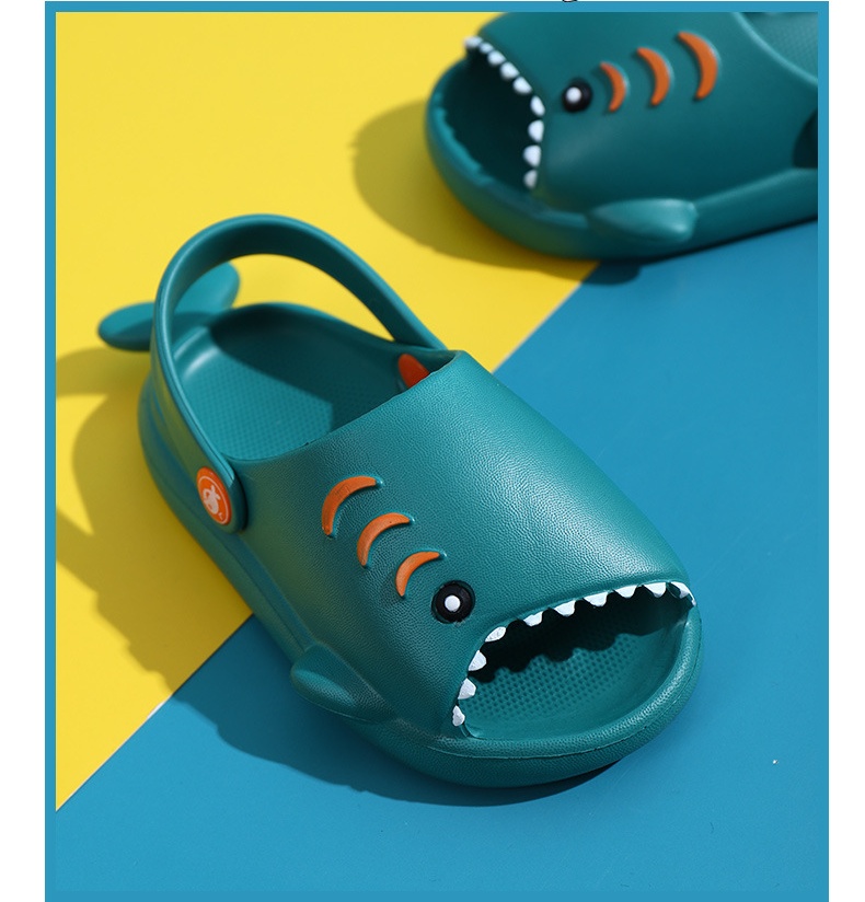Kids Shark Slippers Non-Slip EVA Beach Sandals with Heel Strap for Toddler Boys Girls Eco-Friendly Safety Sof Durable Free shipping
