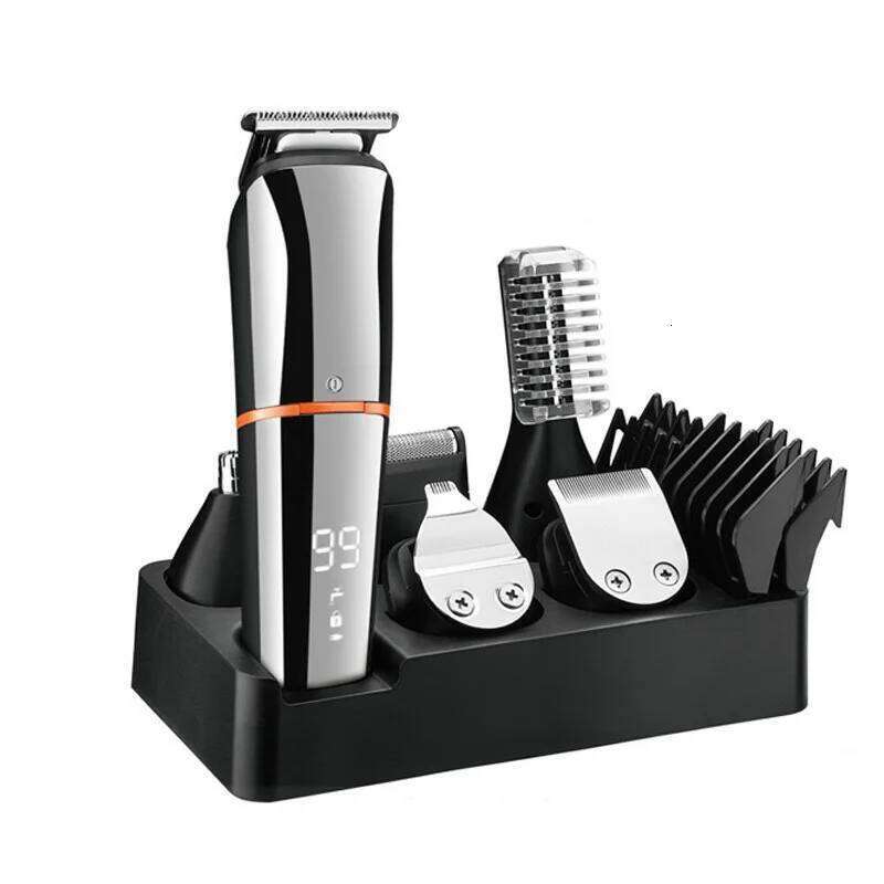 WAIKIL Multi functional 6-in-1 hair clipper USB charging model trimmer battery intelligent digital display repair machine C260312