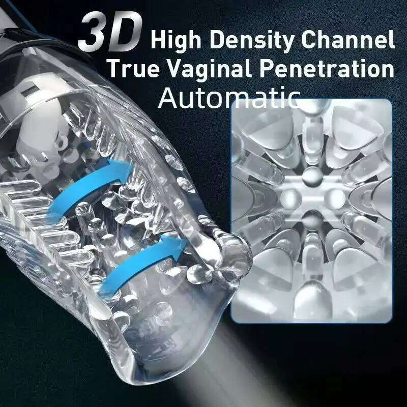Automatic Masturbator Cup Machine Electric Piston Rotating Sucker Male Blowjob Vagina Dildo Real Oral Vibrator Sex Toys for Men Z260311