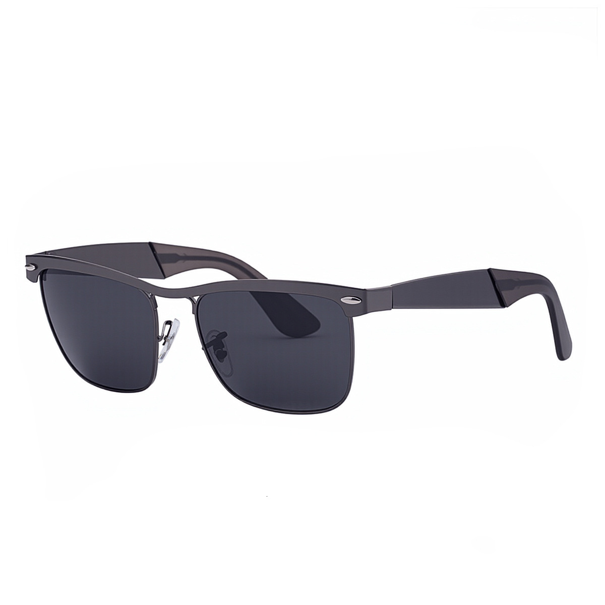 2026 New Fashion Square Frame Polarized with Stainless Steel Legs Outdoor Sun Protection Sunglasses for Men