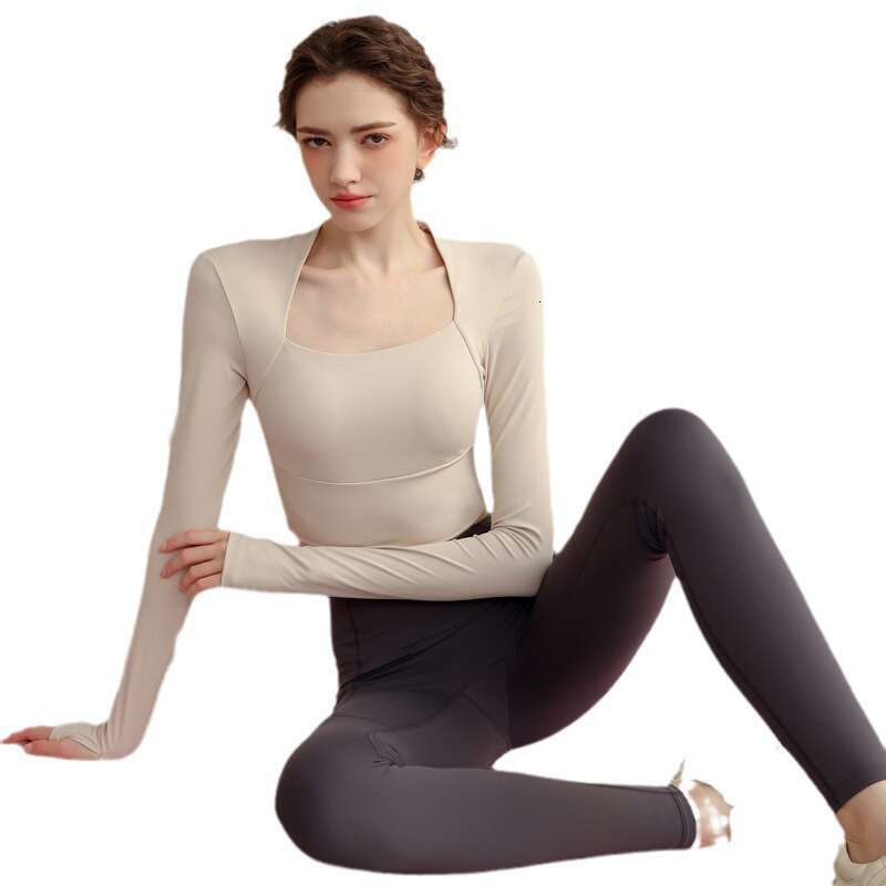 Designer Yoga clothing women, sexy tight-fitting sports crop top, elastic T-shirt, quick-dry, for running, gym, and Pilates