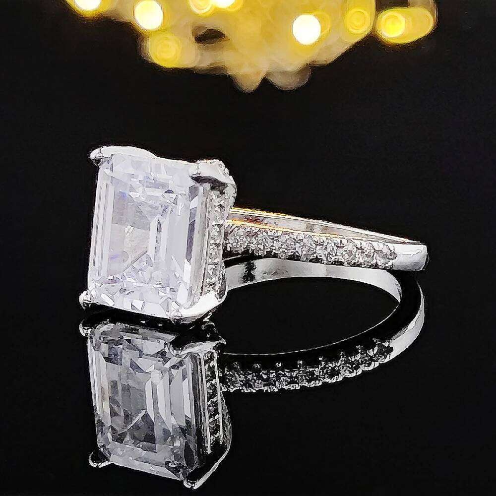 Original Real Silver Color Designer Zirconia Engagement Ring for Women Wedding Luxury Wholesale Gifts Jewelry Z51 H260312