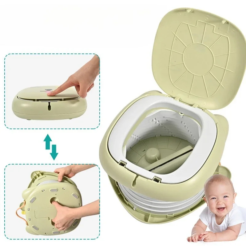 1pcs Foldable ABS Kids Potty Chair Portable Toilet Travel Cartoon Baby Boys Girls Seat for 260311