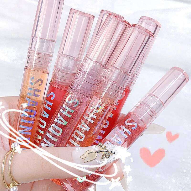 Four pack set box, water gloss jelly lip gloss, moisturizing glass lips, not easy stick to cup W260311