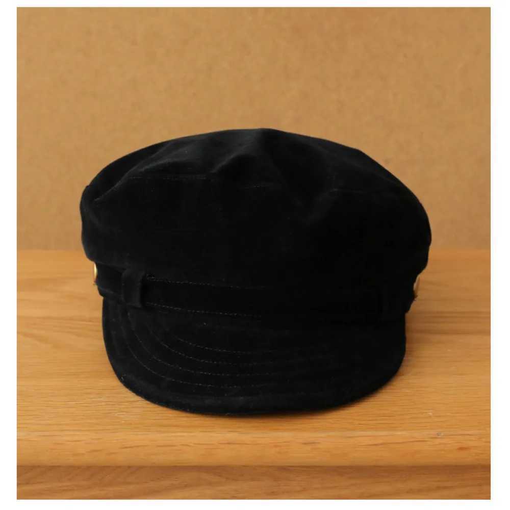 Retro Navy Style Suede Newsboy Cap Men Women Autumn Winter Casual Flat Top Painter Hat H260312 - view 6