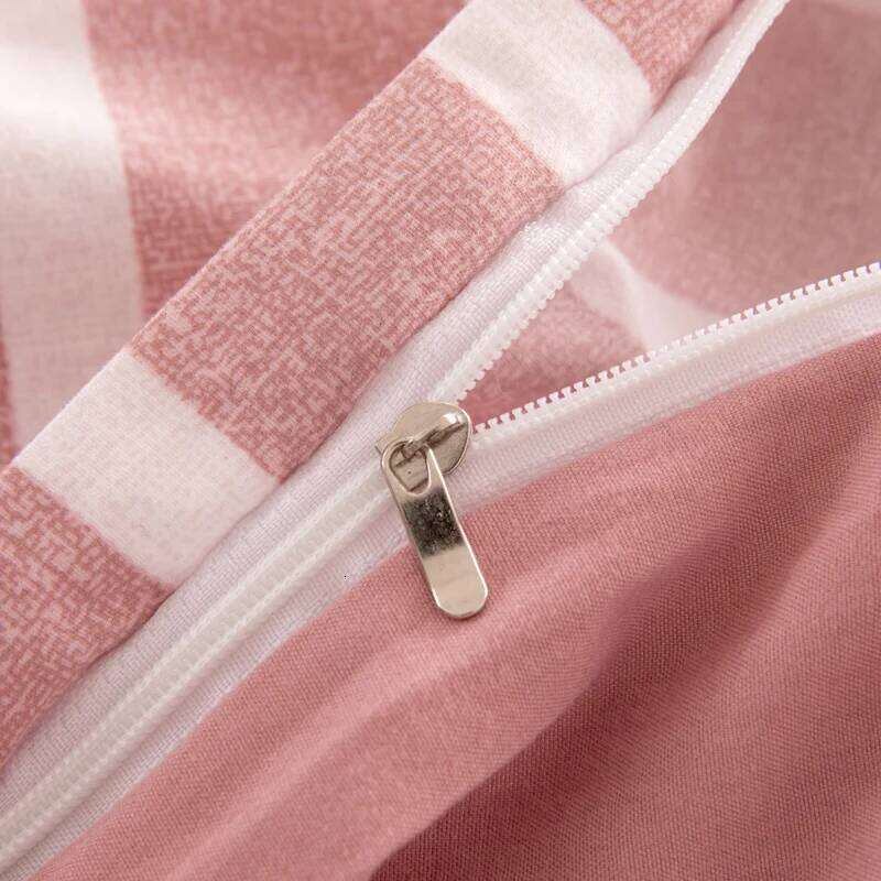 WASART Pink striped bedding four-piece set duvet cover bed sheet with pillowcase 220x240 queen king size four seasons universal H260312