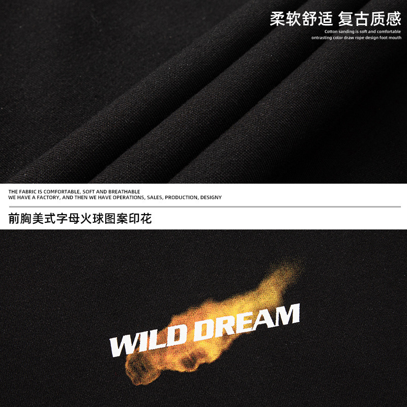 Style 3D Fireball Print Hoodie Designer Hoodie Spring New Couple Loose Hoodie Trendy Brand Jacket