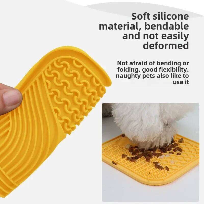 Lick Pet Lunch Mat Slow Food Pad for Cats and Dogs Powerful Suction Cup Easy To Wash Silicone Material 26Y0312