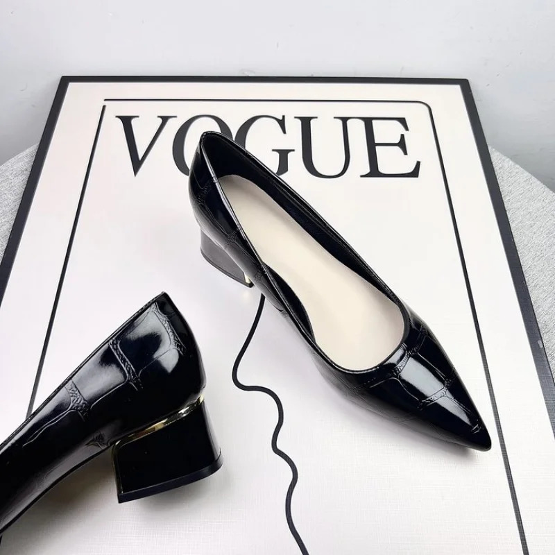comfortable and versatile n ious light highend fashion matching with small skirt ladies single shoes 260306