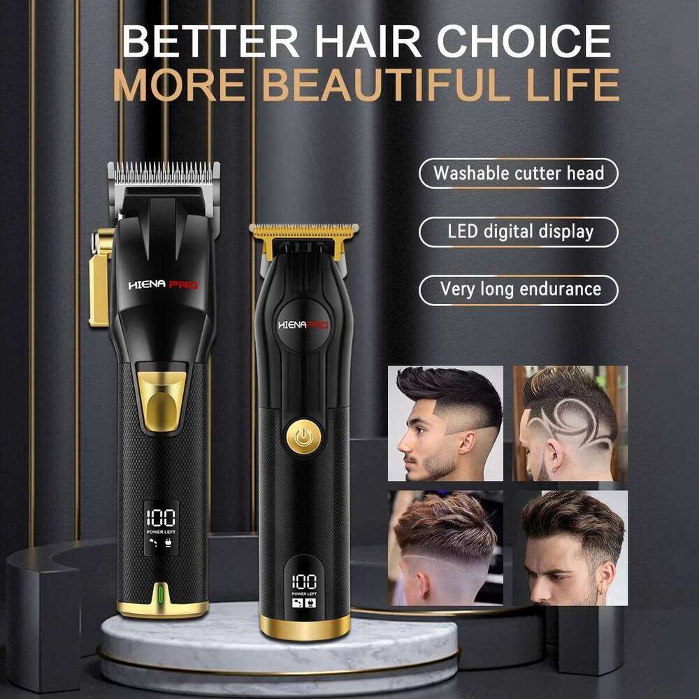 HIENA Professional cutting machine Clipper Set Metal Electric Cordless Hair Trimmer for Barber Display hair clipper C260312