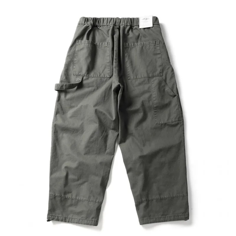 Washed Cotton Cargo Pant Men Japan Street Wear Fashion Cityboy Loose Casual Wide Leg Baggy Pants Boyfriend Amikaji Trousers 260310