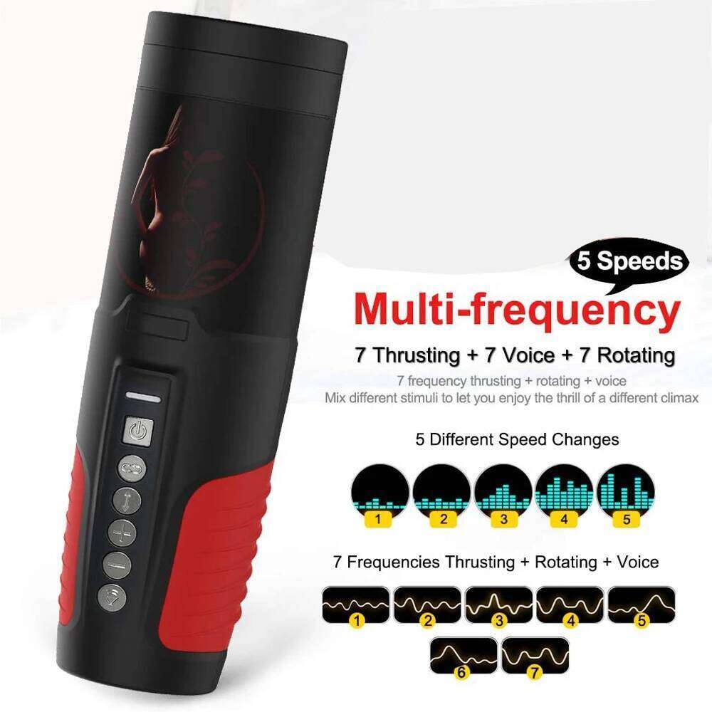 Telescopic Rotation Masturbator Cup Vagina Masturbation Blowjob Adults Sex Toys for Men Male Piston Automatic Mastubator Z260311