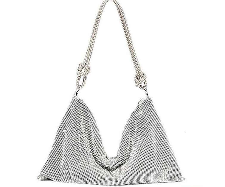 New Cross Border Women S With Rhinestones Handbag For Banquet Evening Rhinestone Underarm Handheld Small Bag