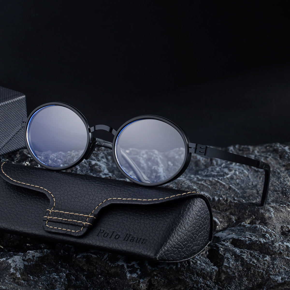 Oval Frame HD Polarized for Men 2026 New Fashion High-end Sun Protection Sunglasses Men's Retro Glasses
