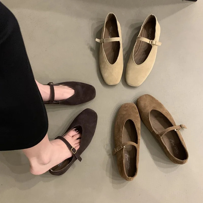 Bailamos Women Flats Round Toe Shallow Slip On Ladies Casual Ballet Shoes Soft Leather Eelgant Dress Shoes Mujer Size 260227