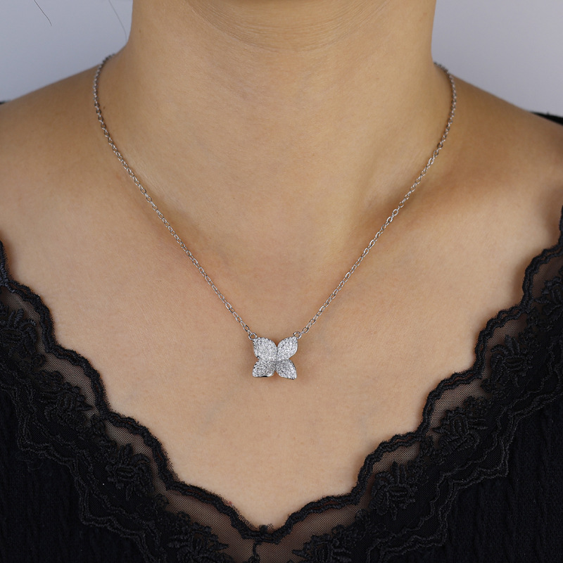 The Minimalist Design Of The Lucky Silver Clover Necklace Is Perfect For Layering And Gifting Exquisite Necklaces To Fashion Enthusiasts