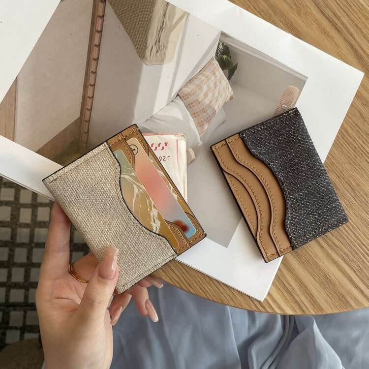 Luxury fashion wallet Ultra Thin Ins Style One Piece Holder New Model For Men And Women High End Cotton Linen Mini Card Holder