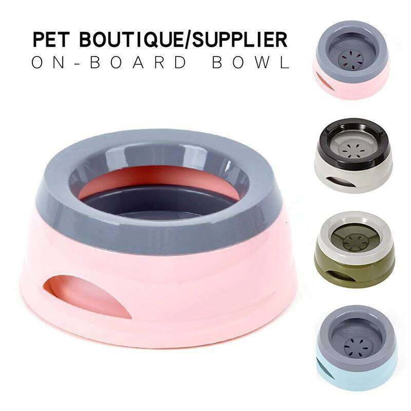 Can be Used on the Car Pet Bowls Floating Not Wetting Mouth Cat No Spill Drinking Water Plastic Portable Dog Bowl 26Y0312