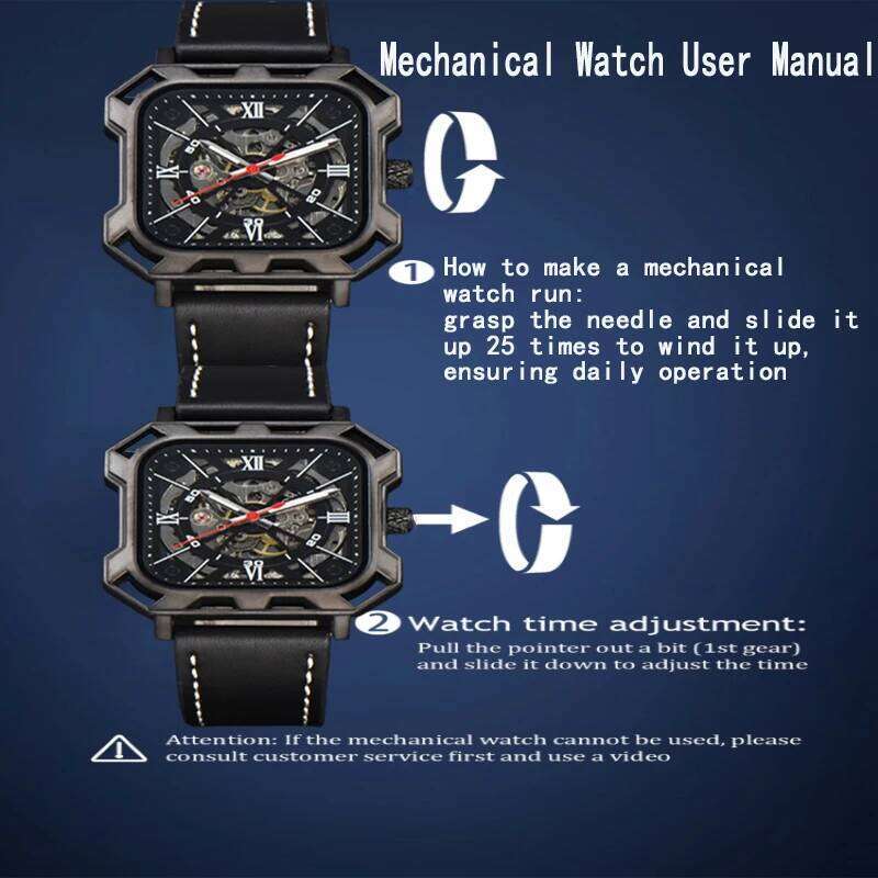 LONGLUX automatic business cool wholesale mechanical wristwatches hollow no logo black leather mens watch men gift