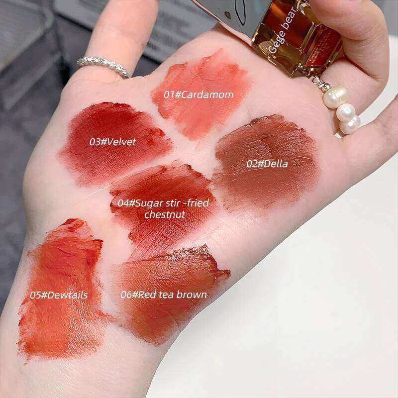 Gege bear Velvet Silky and Non-stick Advanced Color Rendering Gegebear Matte Lip Glaze W260311