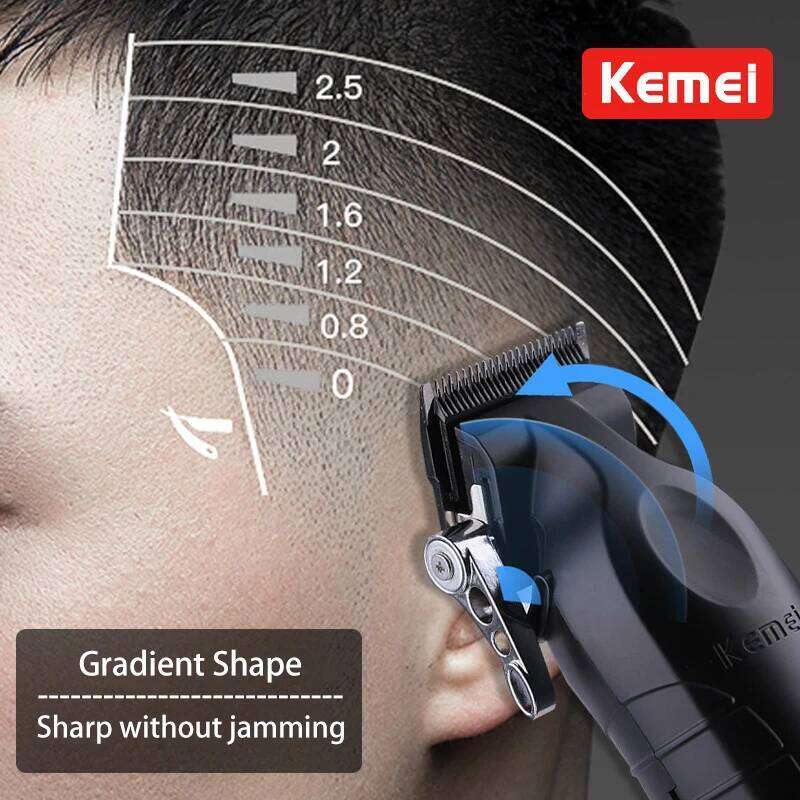 Kemei KM-2296 Professional Clipper for Men Cutting with Seat Charger Hair Trimmer Haircut Machine C260312