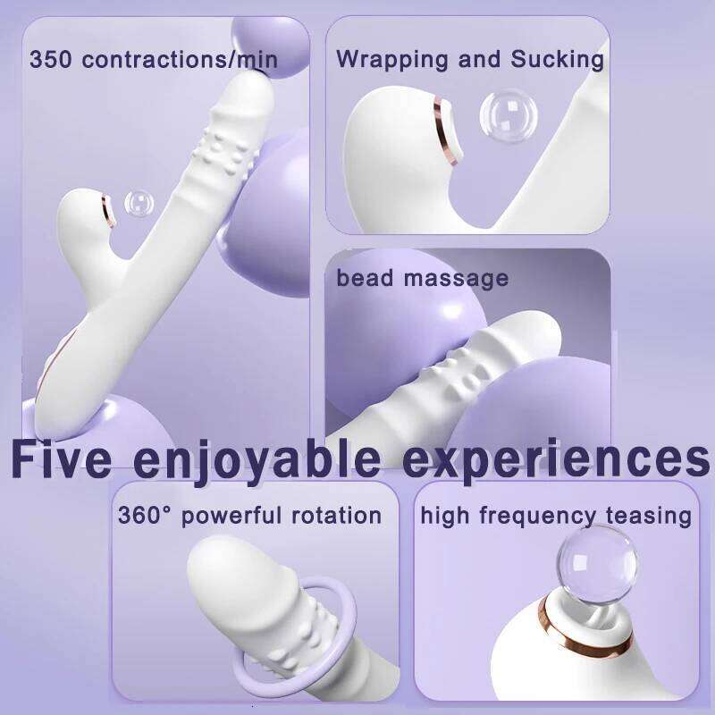 Vibrator Thrusting Dildo multiple vibration/sucking modes, Multifunctional waterproof Sex Toys Thrusting, with Licking Z260312