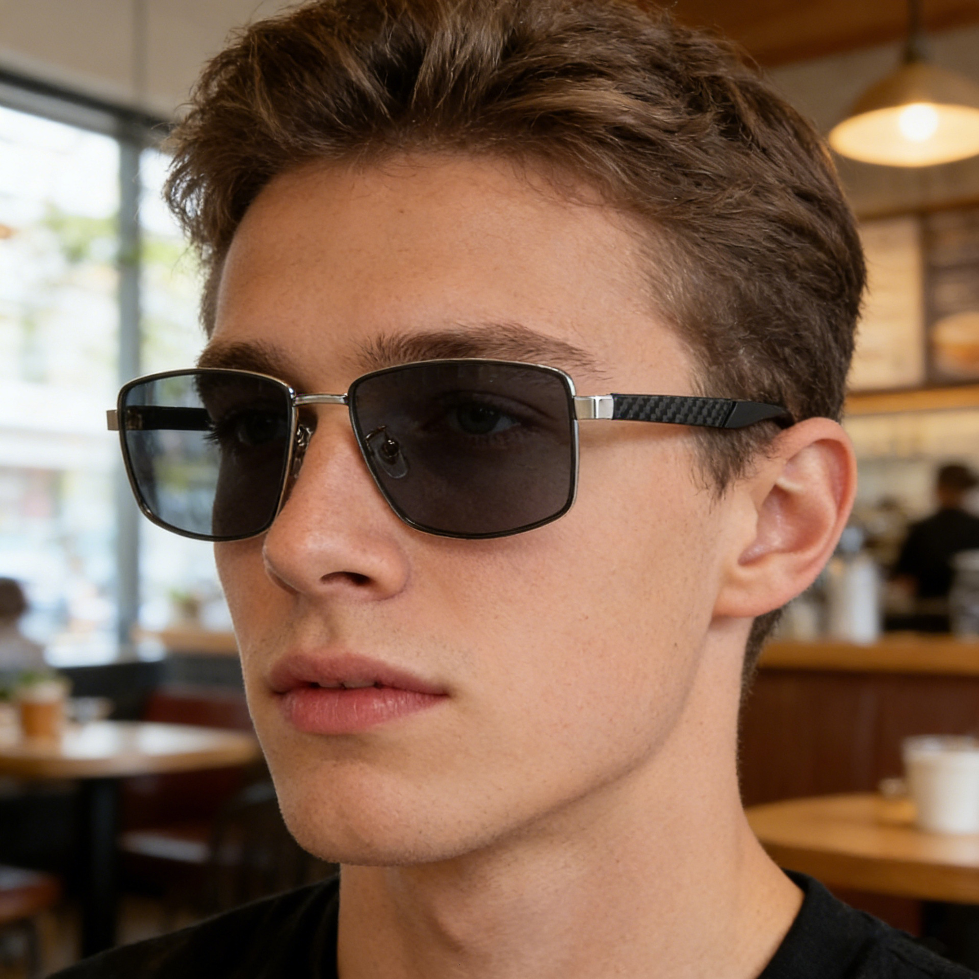 2026 New Fashion Polarized Square Sunglasses for Men, Simple Outdoor Driving Sunglasses, Men's Wholesale