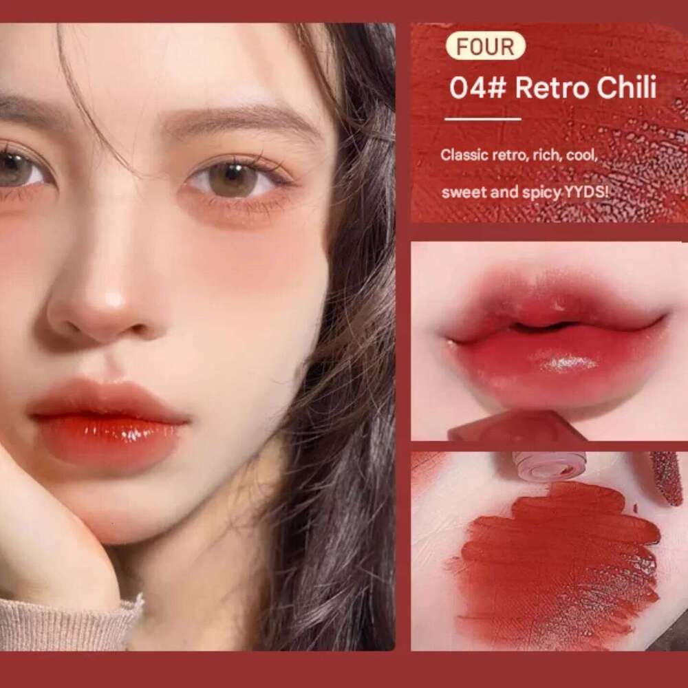 Gege Bear Velvet Lip Glaze Soft Mist Matte Long-Lasting Non-Fading Lipstick for Autumn And Winter W260311