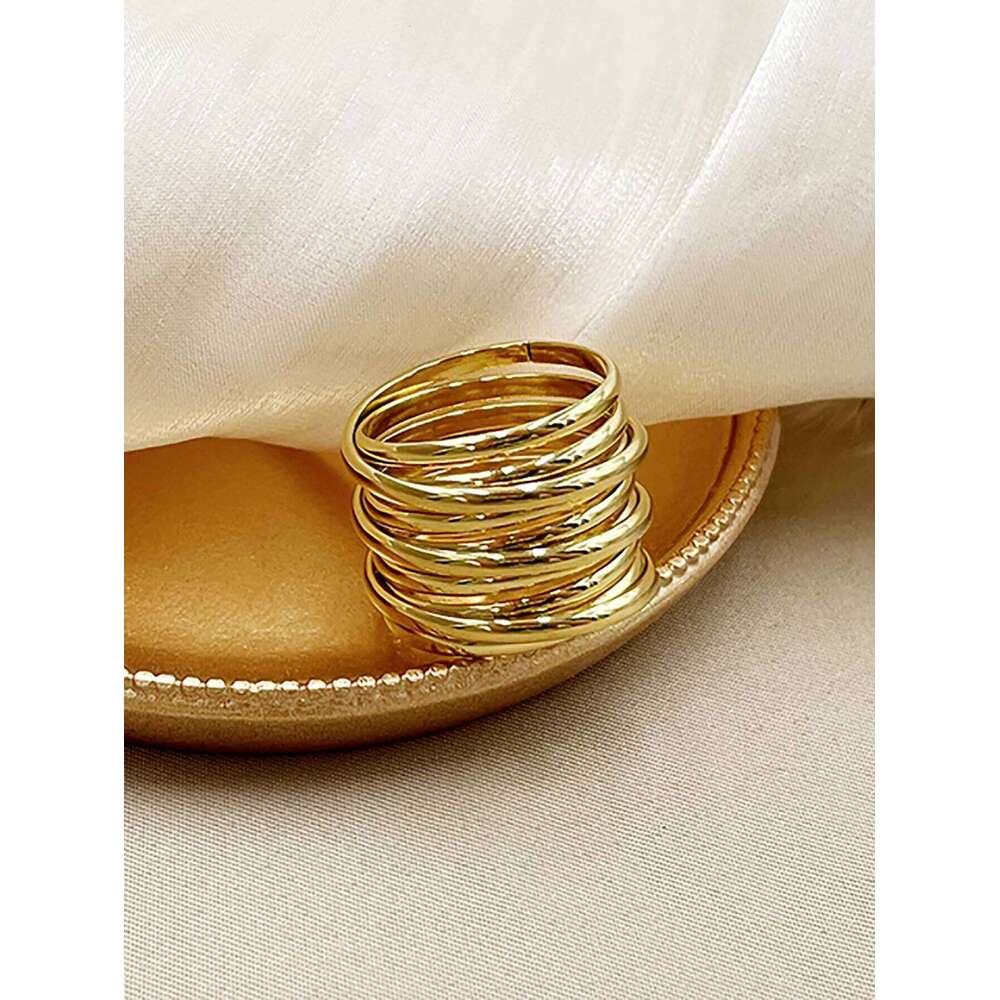 A French fashionable retro multi-layer spring with stainless steel ring for men and women as a daily party gift H260312