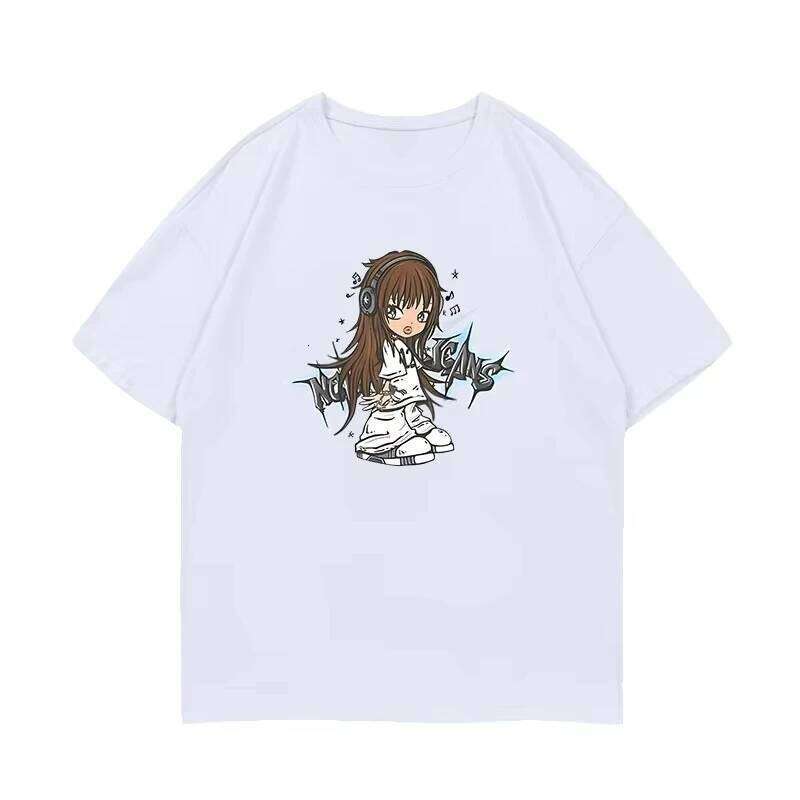 Summer Cotton Oversized Lee Hye-in, Kang Hailin, Mo Ji-hye, Kim Min-ji and Van Ok-shin Same Print T-Shirt by NewJeans Z260312