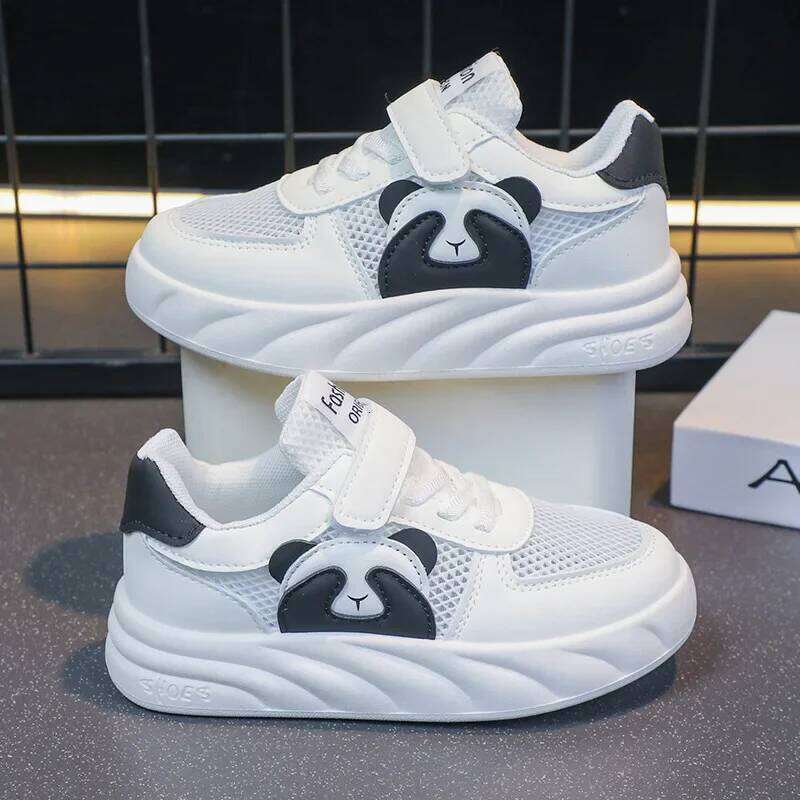 Boys Tennis Non-slip Soft Sole White Students Mesh Breathable 2025 New Fashion Kids Running Shoes H260312