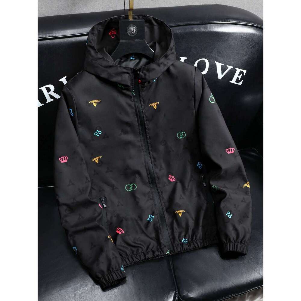 Trendy Men's Jaet Casual Faionable Large Size Spring Autumn Outerwear Polyester Nylon Cosite Fiber Windproof Zipper
