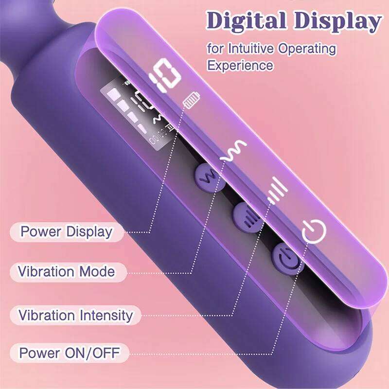 Tracy's Dog Wand Vibrator Kits Couple Adult Sex Toys Clit G Spot Glans Clitoral Stimulator Vibrating Dildo 10 Patterns 4 Speeds Z260311