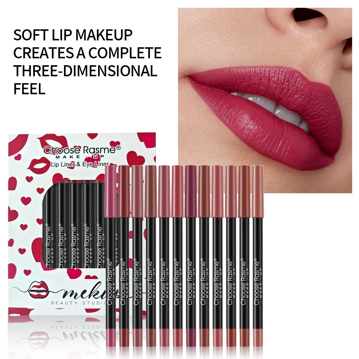 12 pcs Lip Liner Pencil Set Matte Lipliner Pencil Lipstick Waterproof Long Lasting Nude Contour Lipstick Pen Lip Tint Cosmetics 260305