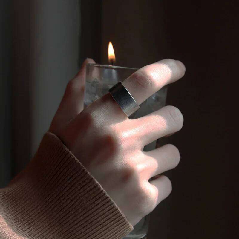 Retro Metal 8/10/12mm Antique Distressed Wide For Men Stainless Steel Ring Punk Gothic Rock Hiphop Accessories Jewelry Gift H260312