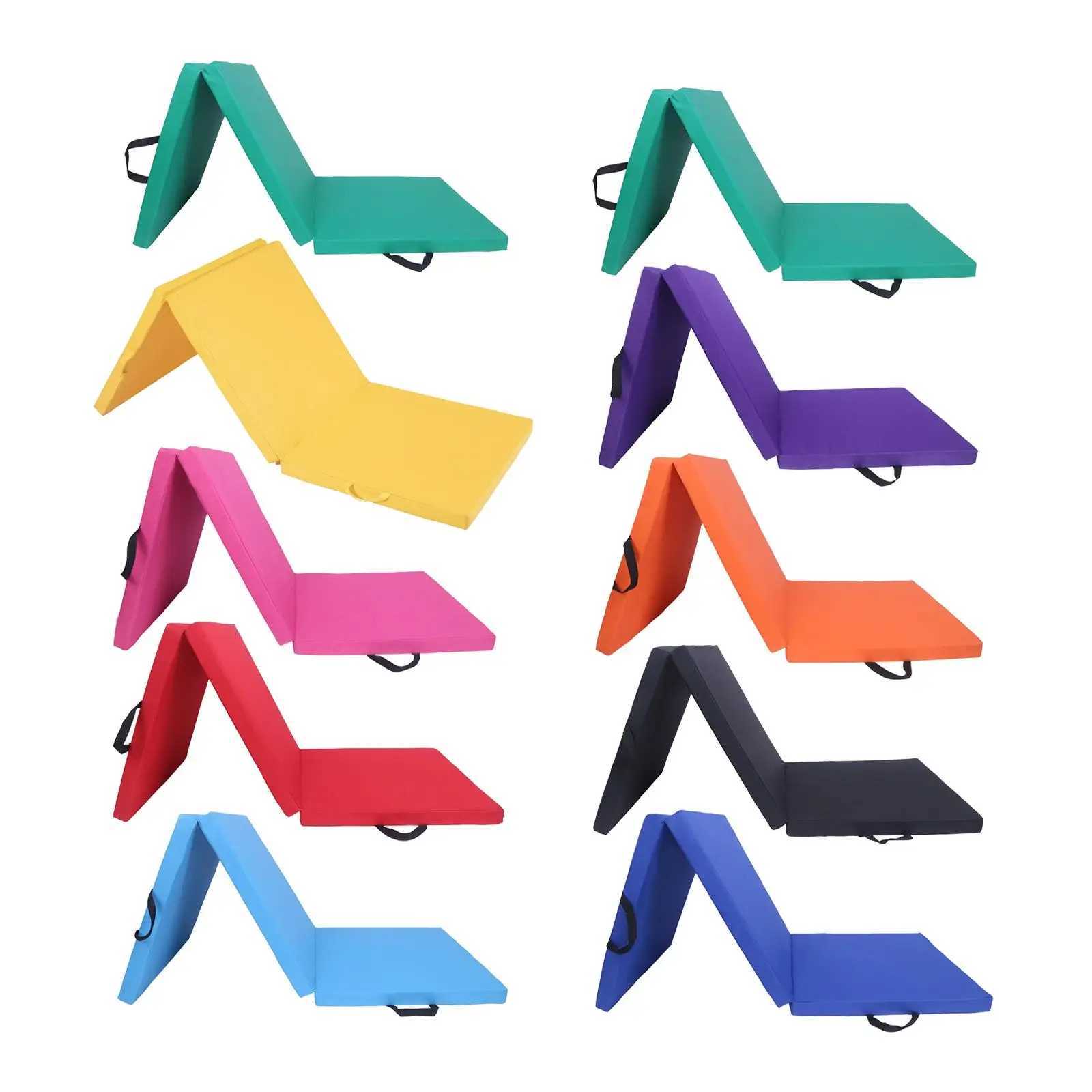 Three Fold Folding Thick Exercise Mat Yoga Pad Men Women Home Gym Yoga Mat for M260312