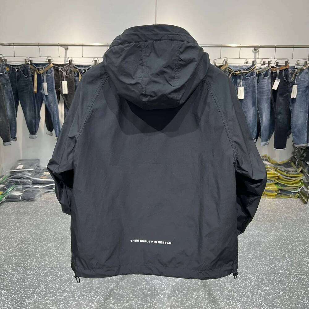 Men's Fashion Long Sleeve Hooded Casual Outerwear with Zipper Pockets Outdoor Work Bomber Baseball Jacket 26H0311