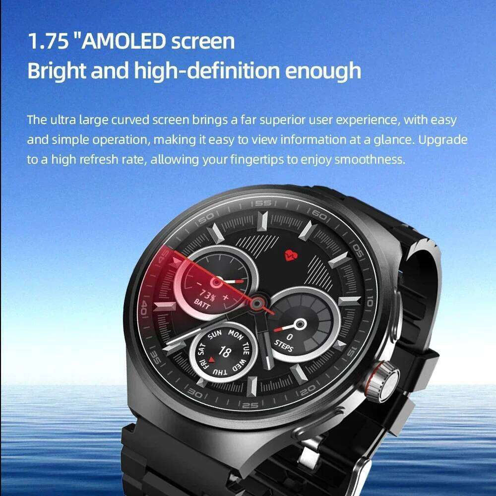 VP50 1.75" AMOLED Smartwatch with 180° Pull-Out Camera, 5G Connectivity, 1500mAh Battery, GPS, Heart Rate Monitor