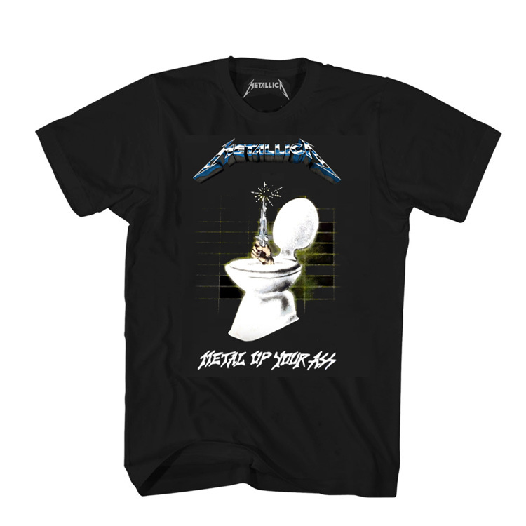 Men's Vintage Rock Band Punk Metal Graphic T-Shirt Retro Casual Cotton Short Sleeve Tee