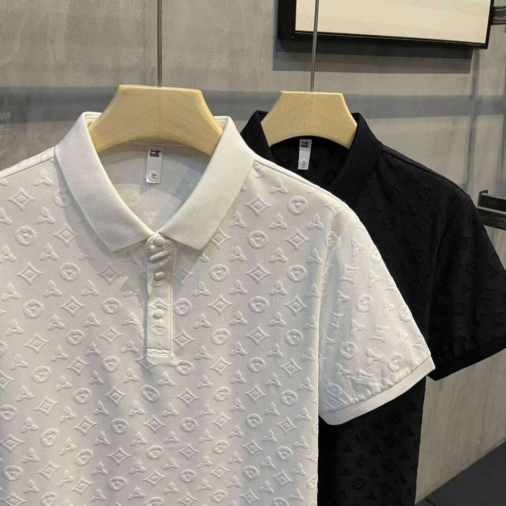 POLO shirt summer new comfortable and breathable youth slim-fit lapel short-sleeved T-shirt 26H0312