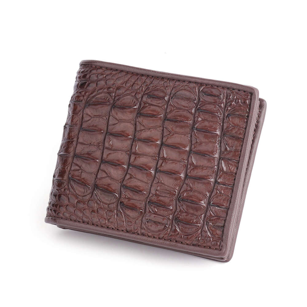 Crocodile Back Bone Clip Bag Genuine Leather Coin Purse Short Wallet Men's Business Casual Card Holder Dropshipping high quality designer bags