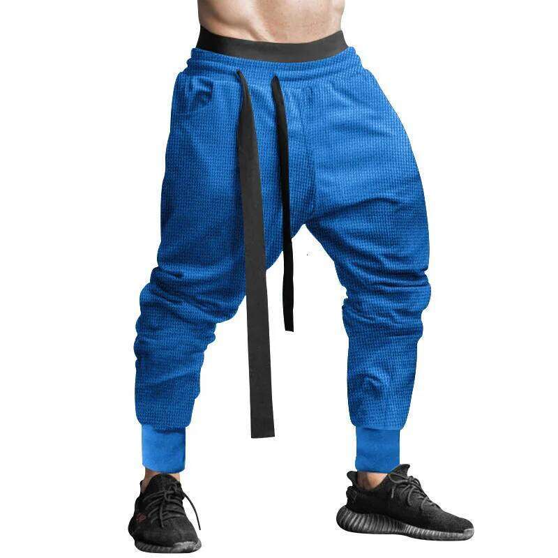2024 New Spring/Summer Men's Casual Hip Hop Solid Color Youth Loose Pants Legging Trousers