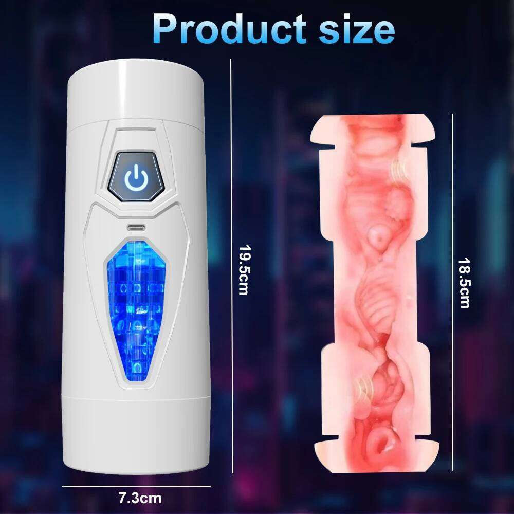 2 IN 1 Automatic Double Headed Masturbators Cup Male Vaginas Vacuum Pocket Pussy Training Extension Sex machine For Adult Men Z260311