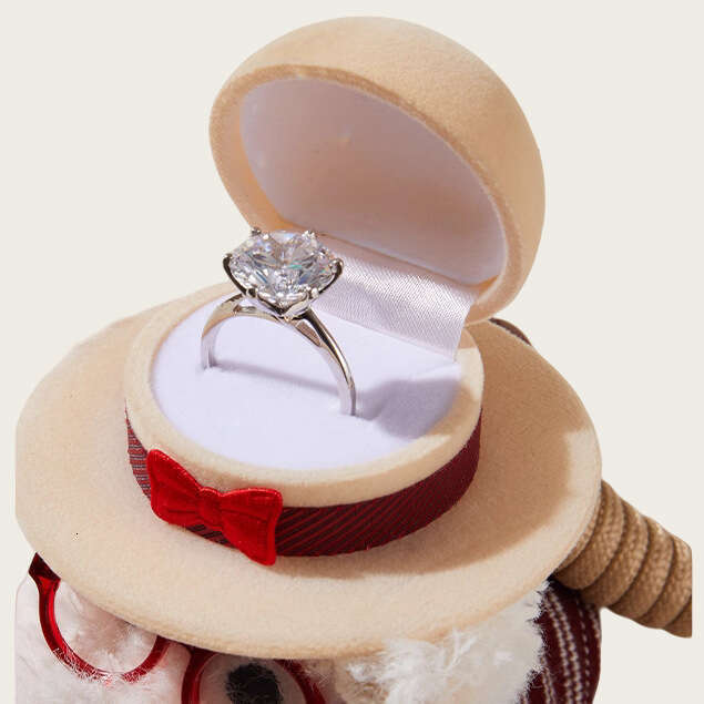 Cute Scrawled Puppy Plush Qixi Proposal Ring Box West Highland White Terrier Bag Pendant Cartoon Doll